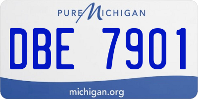 MI license plate DBE7901