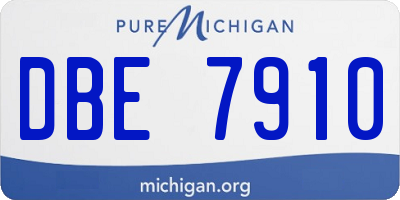 MI license plate DBE7910