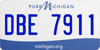 MI license plate DBE7911