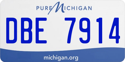 MI license plate DBE7914