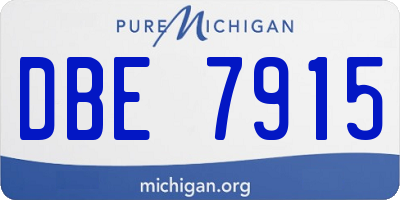 MI license plate DBE7915