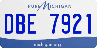 MI license plate DBE7921