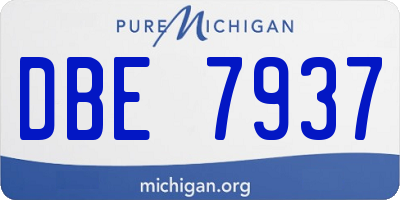 MI license plate DBE7937