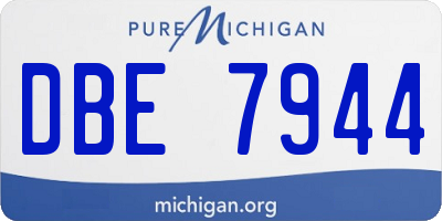 MI license plate DBE7944