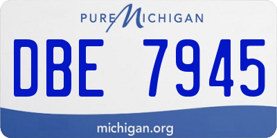 MI license plate DBE7945