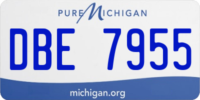 MI license plate DBE7955