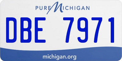 MI license plate DBE7971