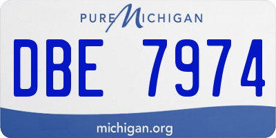 MI license plate DBE7974
