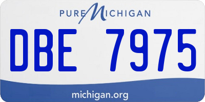 MI license plate DBE7975