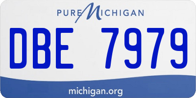 MI license plate DBE7979