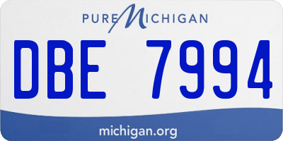 MI license plate DBE7994