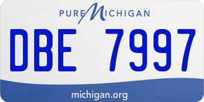 MI license plate DBE7997