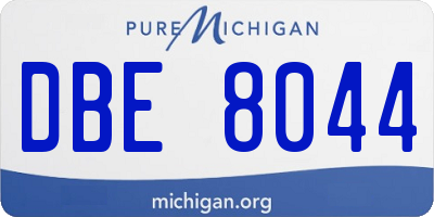 MI license plate DBE8044