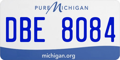 MI license plate DBE8084
