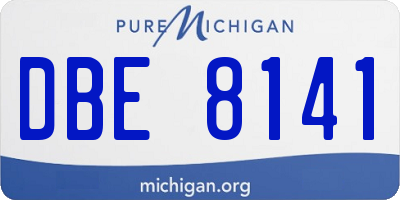 MI license plate DBE8141