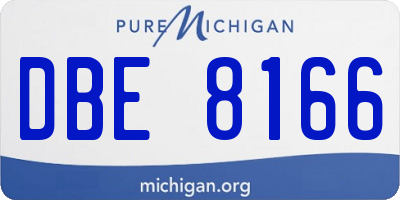 MI license plate DBE8166