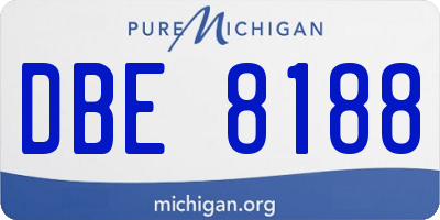 MI license plate DBE8188