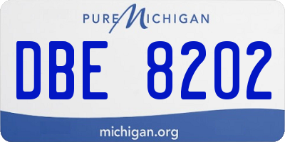 MI license plate DBE8202