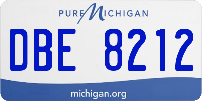 MI license plate DBE8212