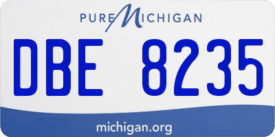 MI license plate DBE8235