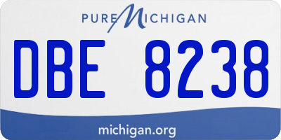 MI license plate DBE8238