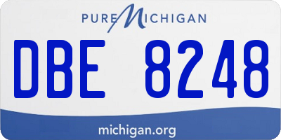 MI license plate DBE8248