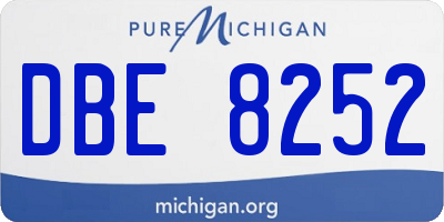 MI license plate DBE8252