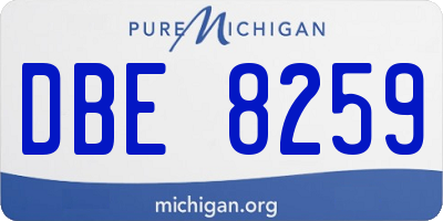 MI license plate DBE8259