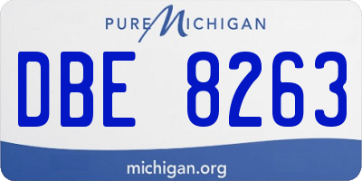MI license plate DBE8263