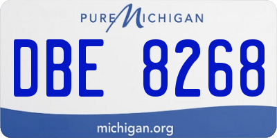 MI license plate DBE8268