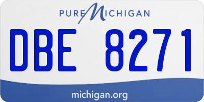 MI license plate DBE8271