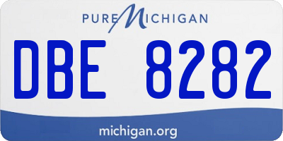 MI license plate DBE8282