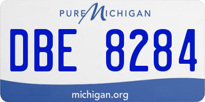 MI license plate DBE8284