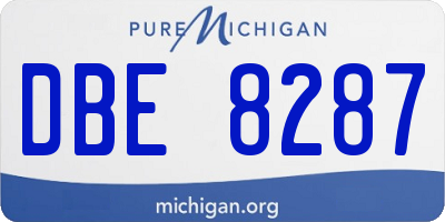 MI license plate DBE8287