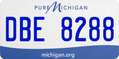 MI license plate DBE8288