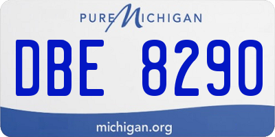 MI license plate DBE8290
