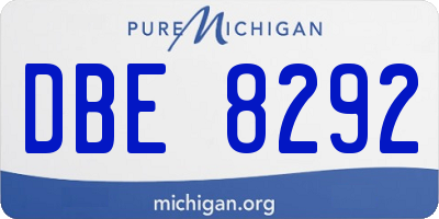 MI license plate DBE8292