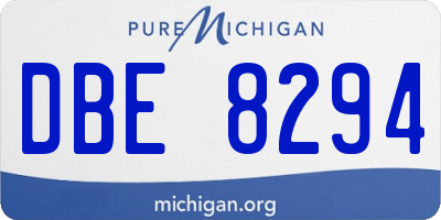 MI license plate DBE8294