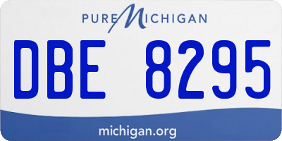 MI license plate DBE8295