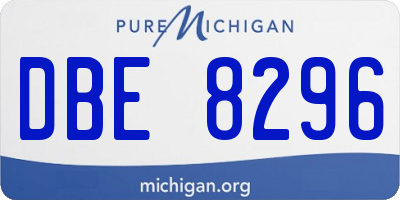 MI license plate DBE8296