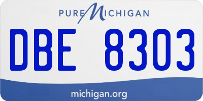MI license plate DBE8303