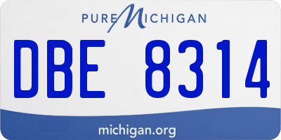MI license plate DBE8314