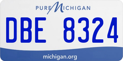 MI license plate DBE8324