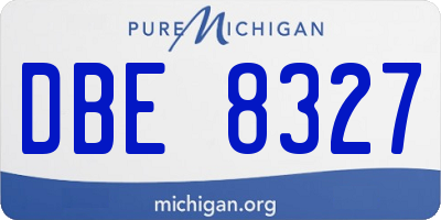 MI license plate DBE8327