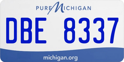 MI license plate DBE8337