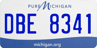MI license plate DBE8341