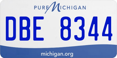 MI license plate DBE8344