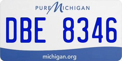 MI license plate DBE8346