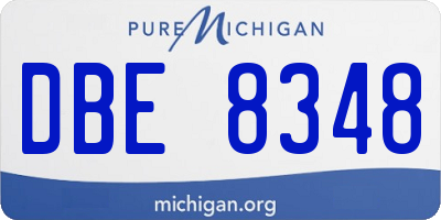 MI license plate DBE8348