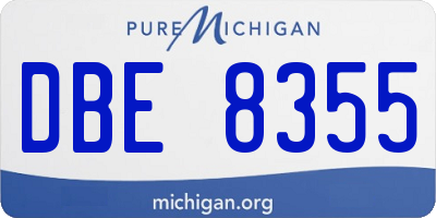MI license plate DBE8355